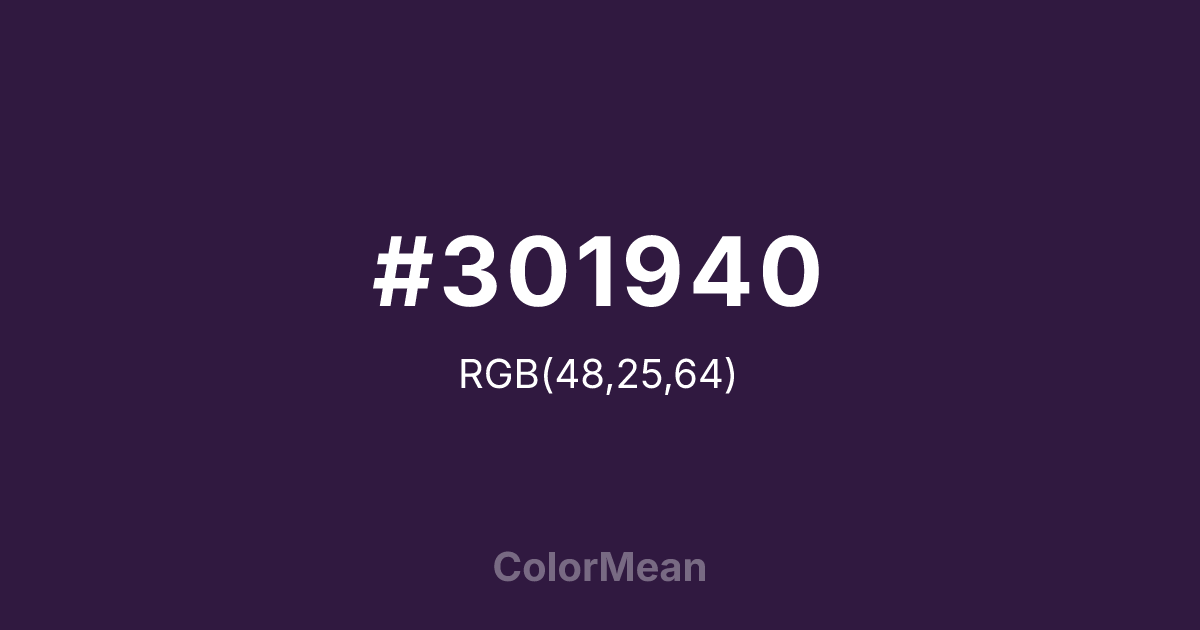 #301940 color swatch