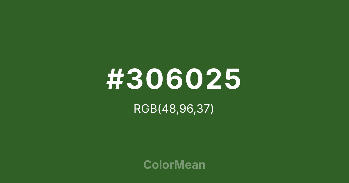 #306025 color swatch