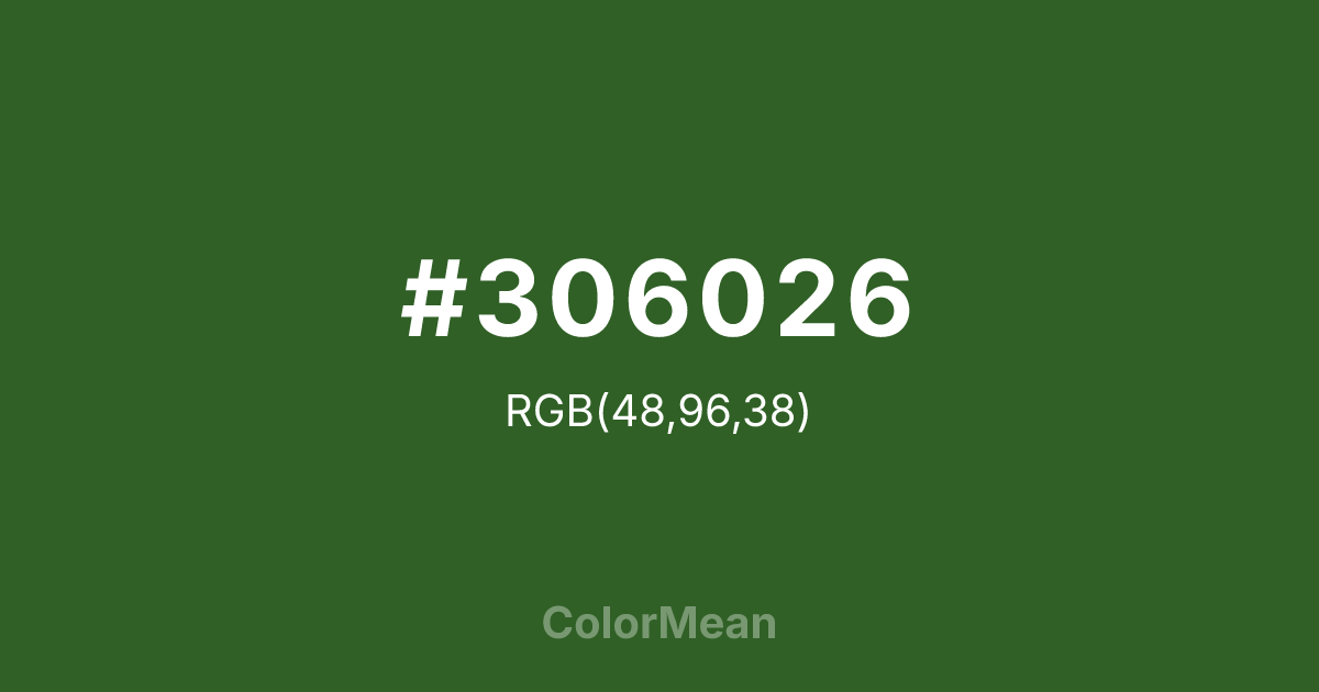 #306026 color swatch