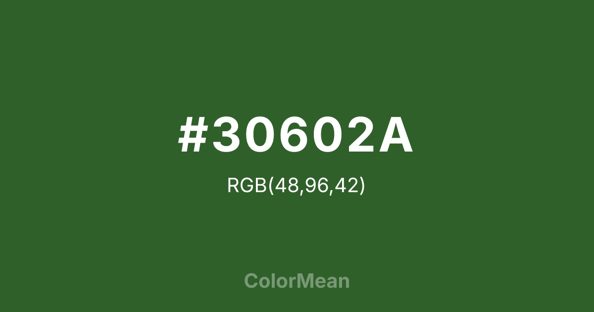 #30602A color swatch