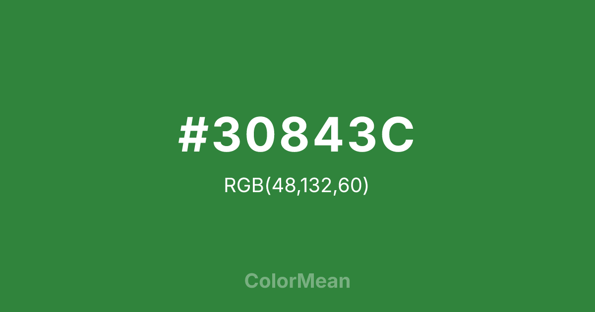 #30843C color swatch