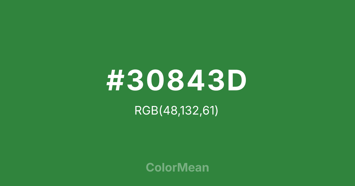#30843D color swatch