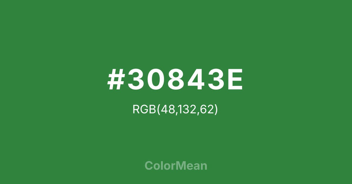 #30843E color swatch