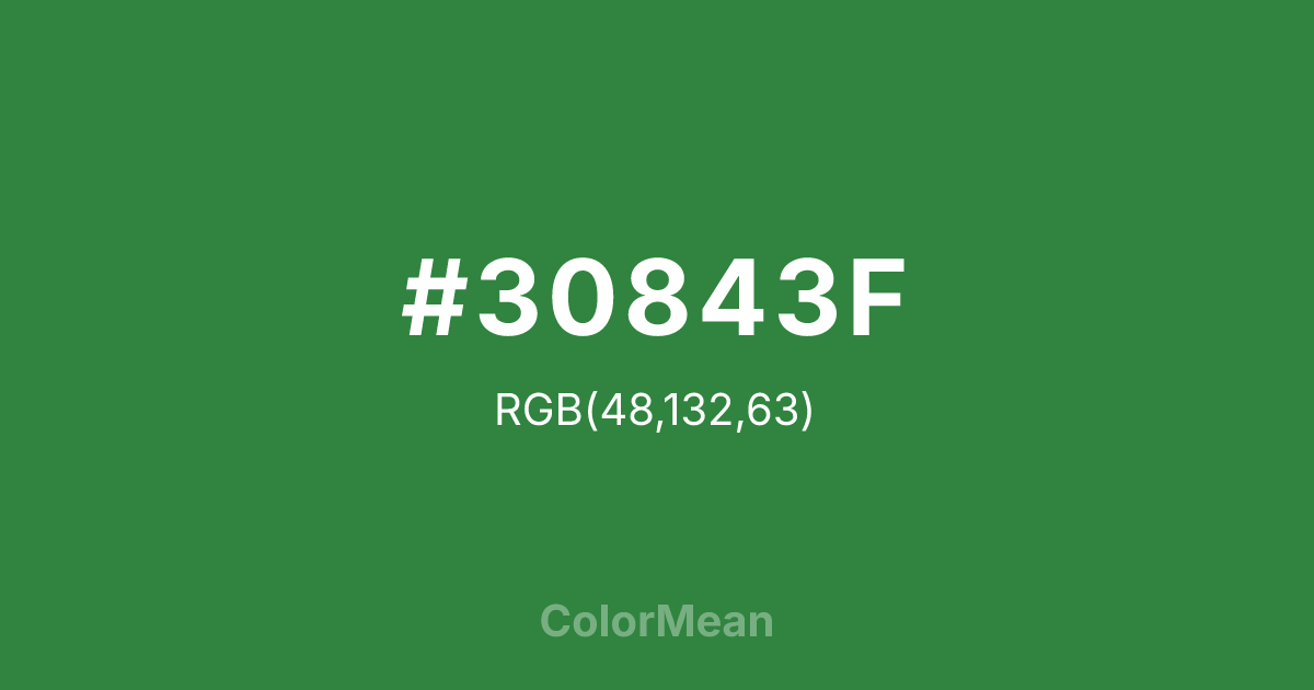 #30843F color swatch