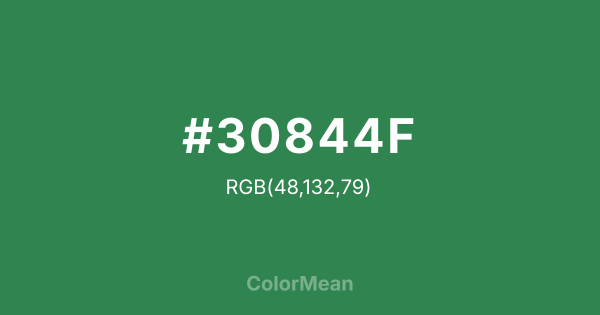 #30844F color swatch