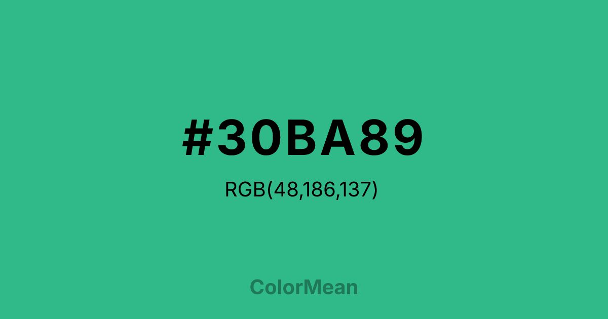 #30BA89 color swatch