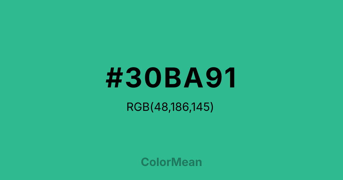 #30BA91 color swatch