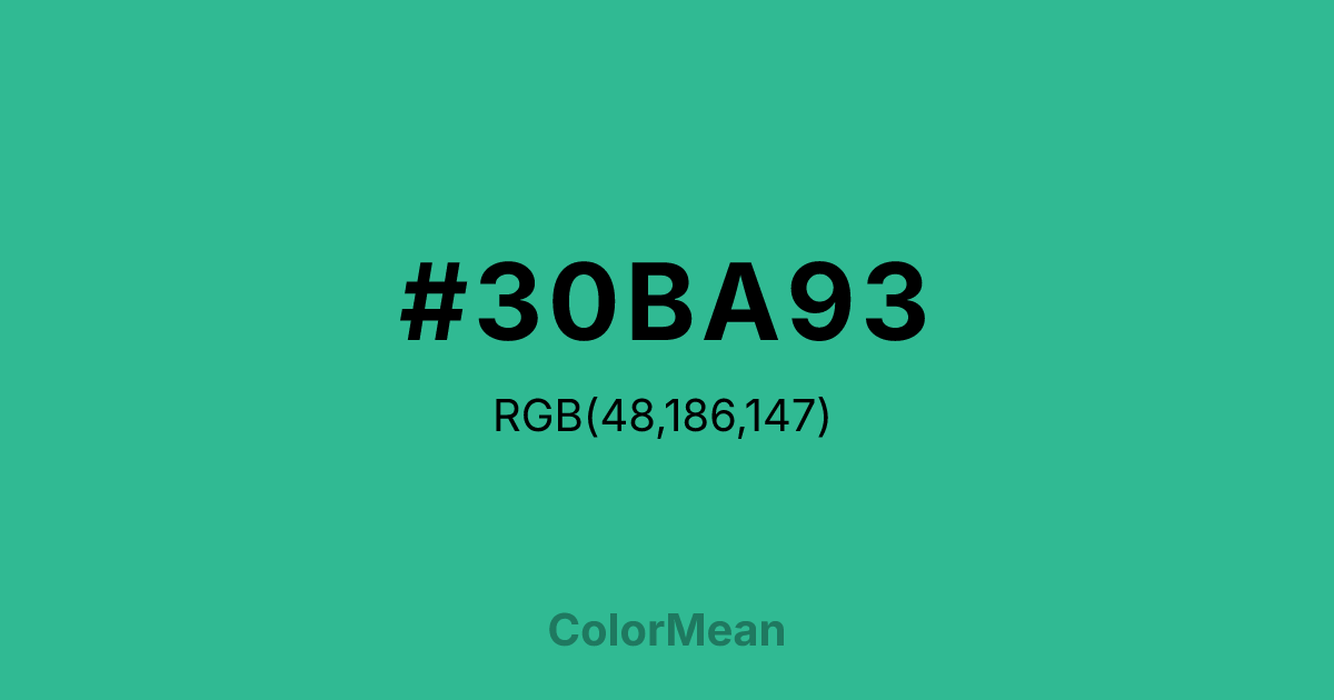 #30BA93 color swatch