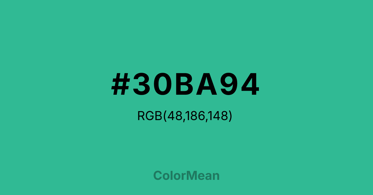 #30BA94 color swatch