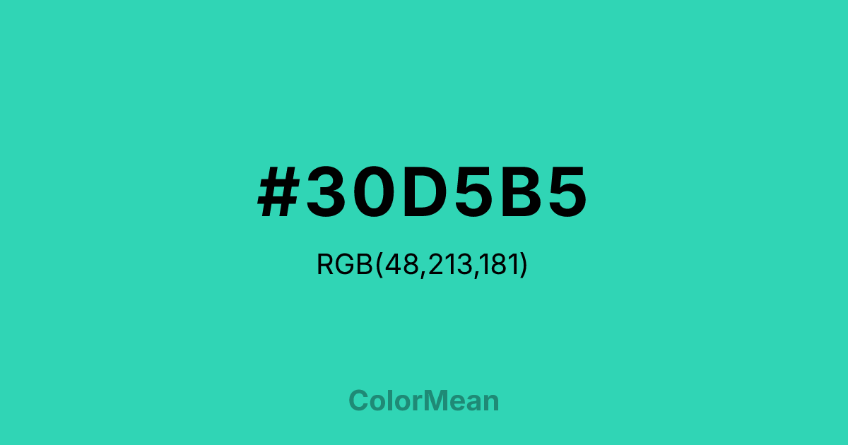 #30D5B5 color swatch