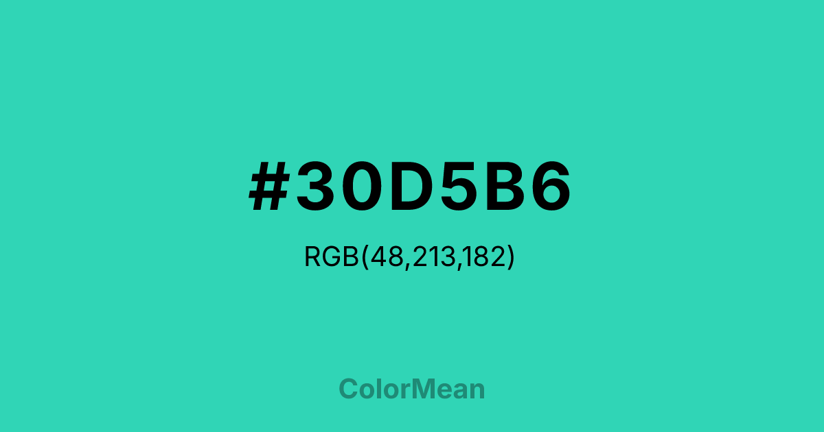 #30D5B6 color swatch
