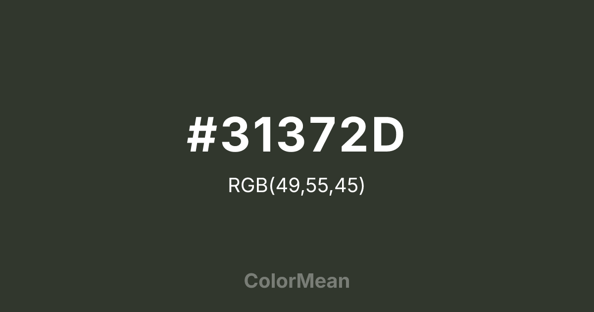 #31372D color swatch