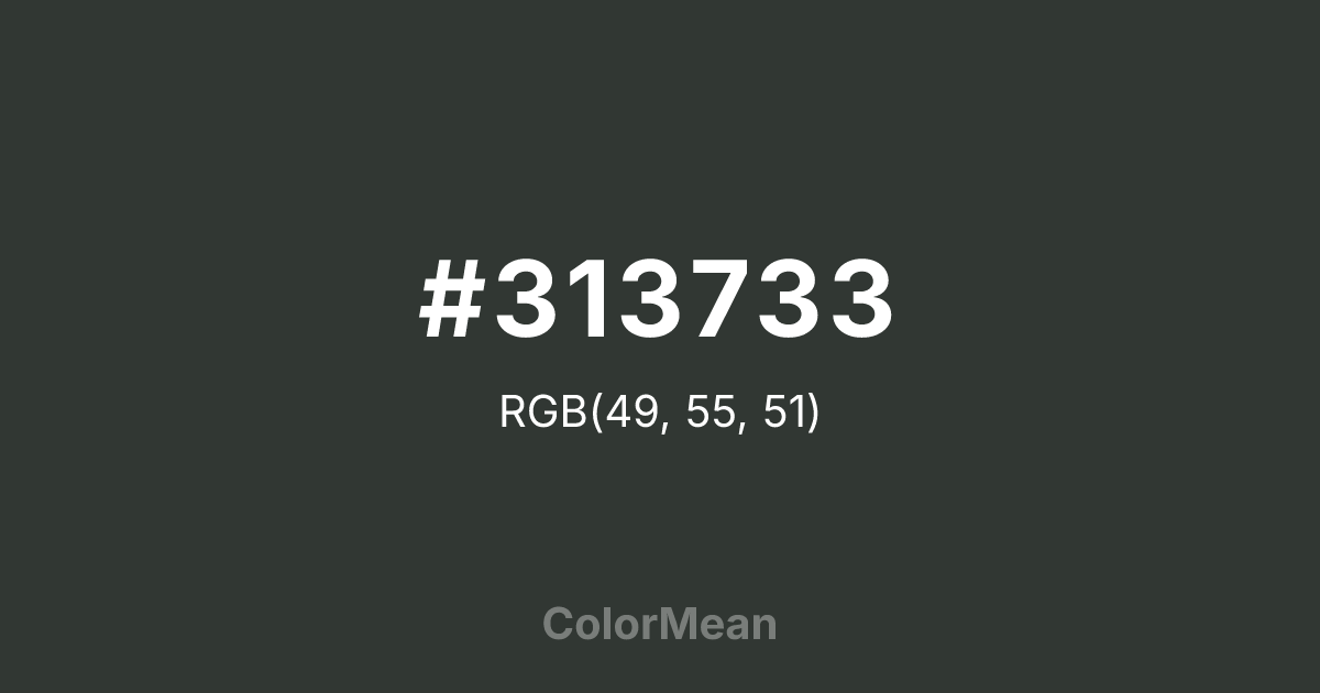 #313733 color swatch