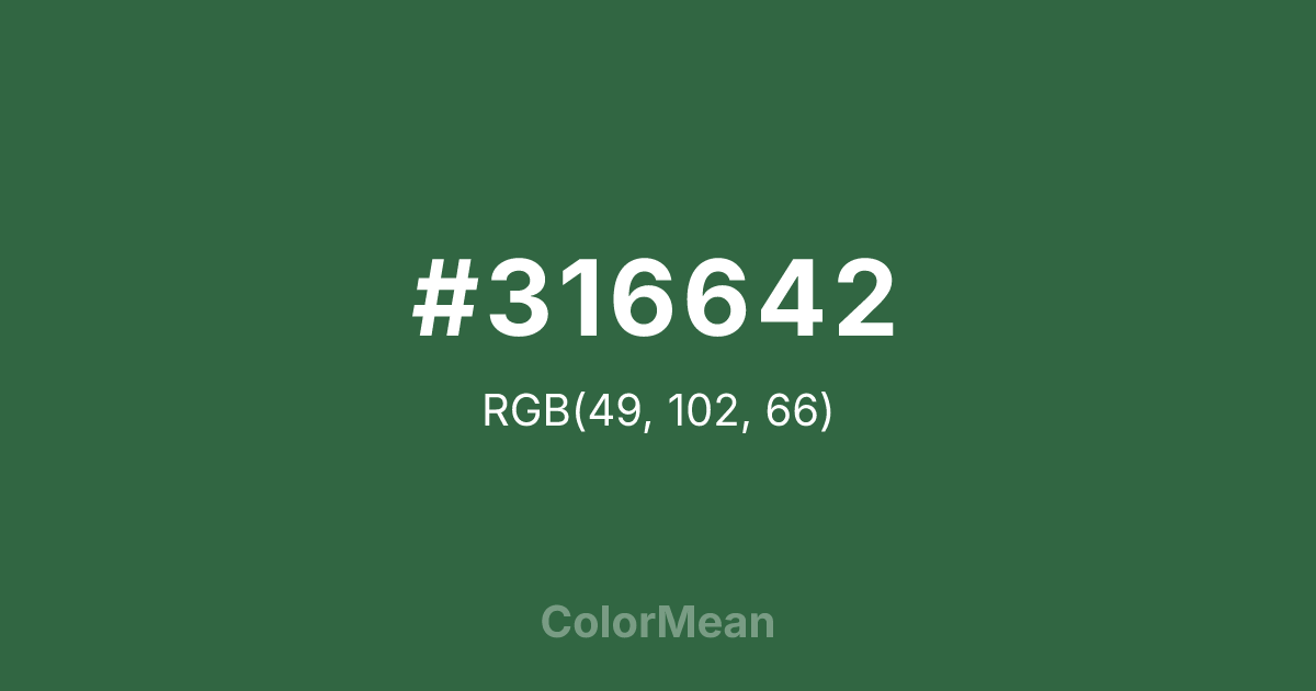 #316642 color swatch