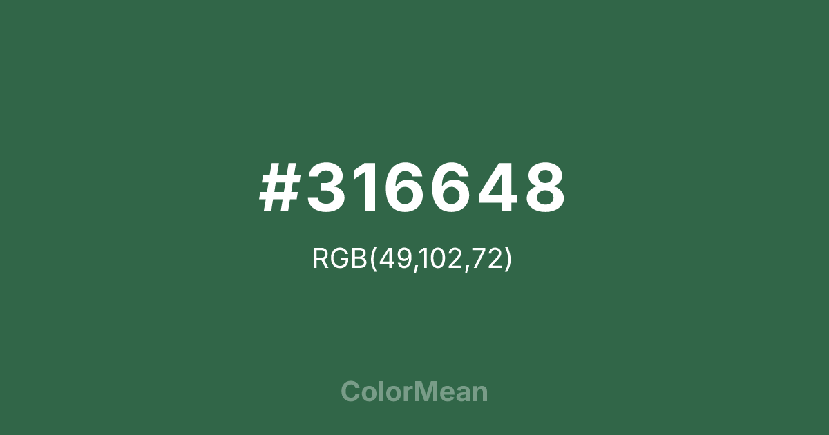#316648 color swatch