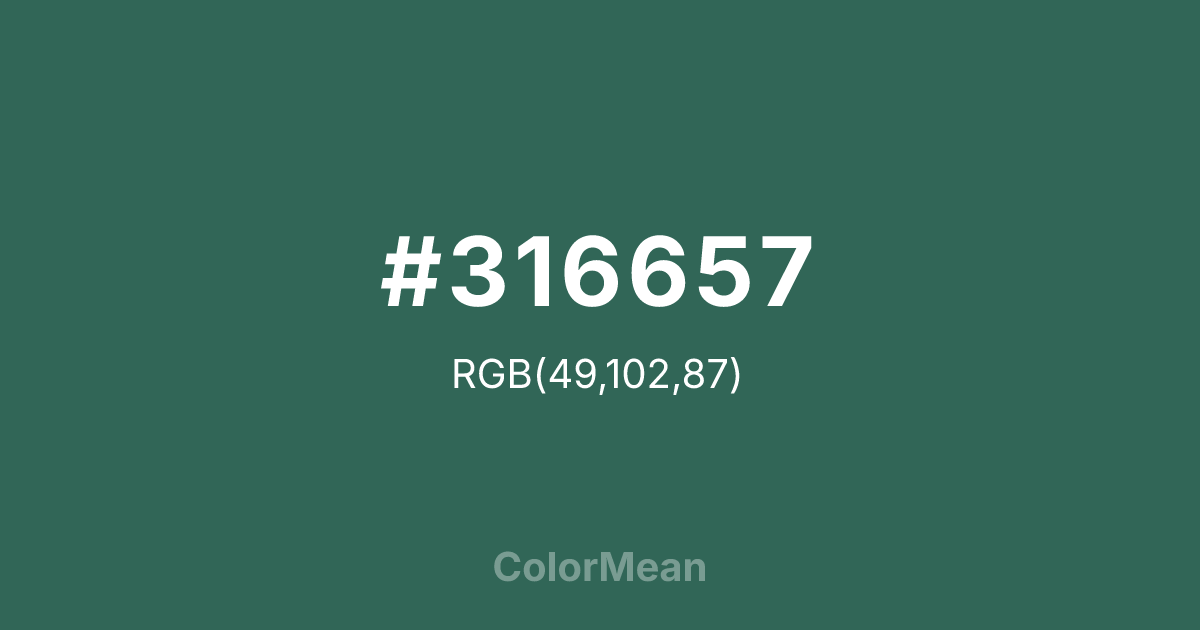 #316657 color swatch