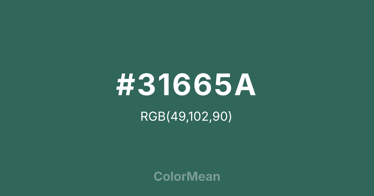 #31665A color swatch