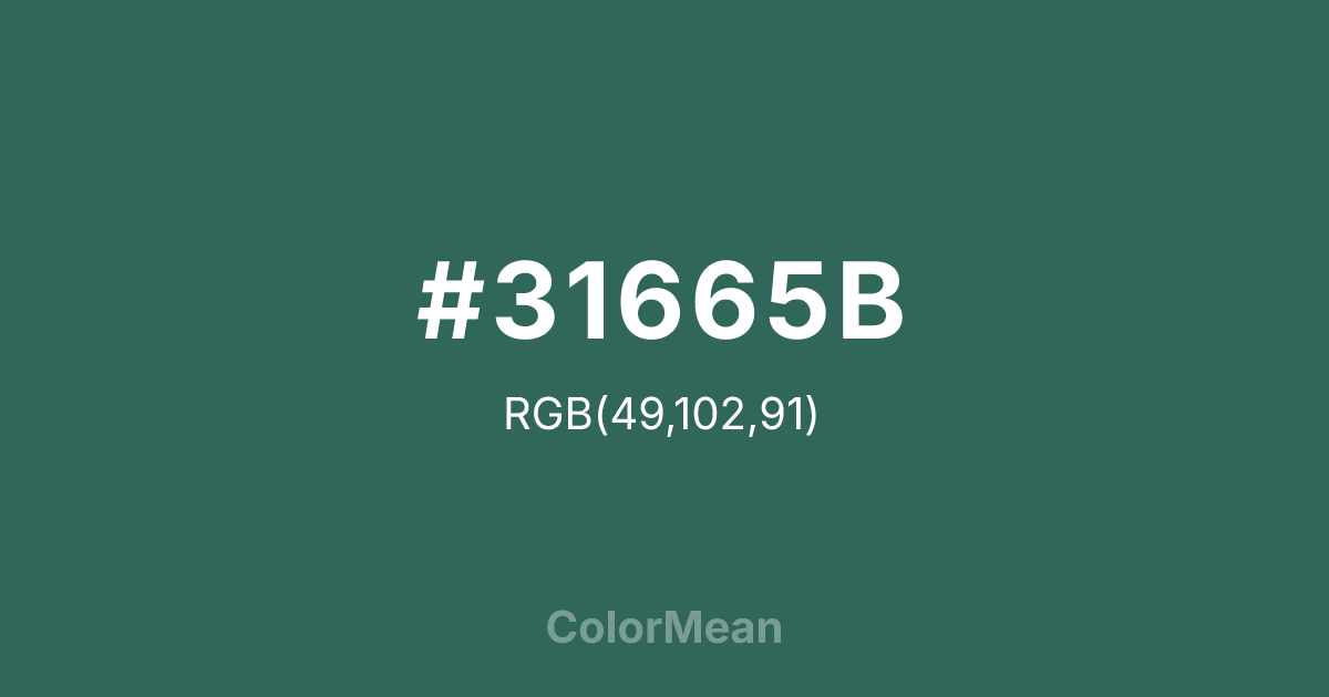 #31665B color swatch