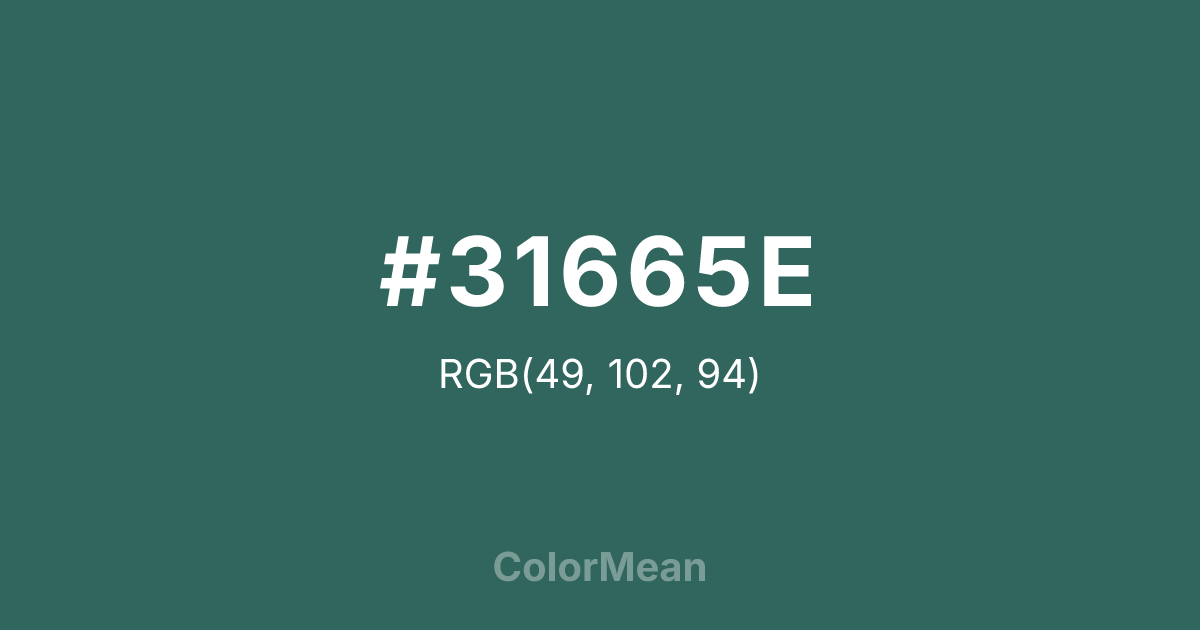 #31665E color swatch