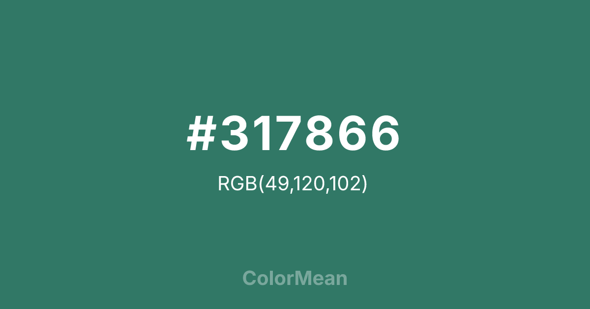 #317866 color swatch