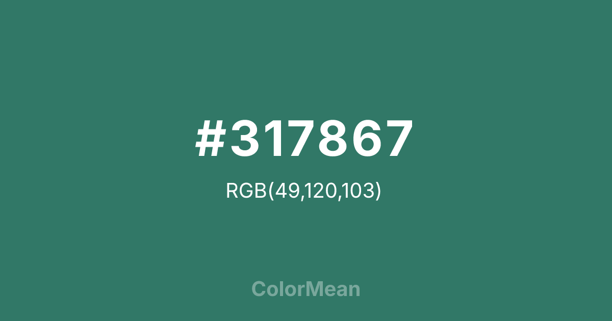 #317867 color swatch