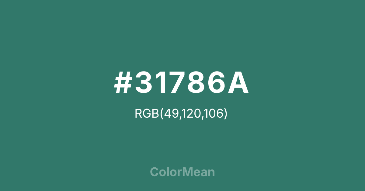 #31786A color swatch
