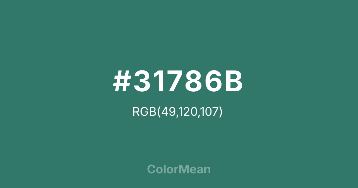 #31786B color swatch