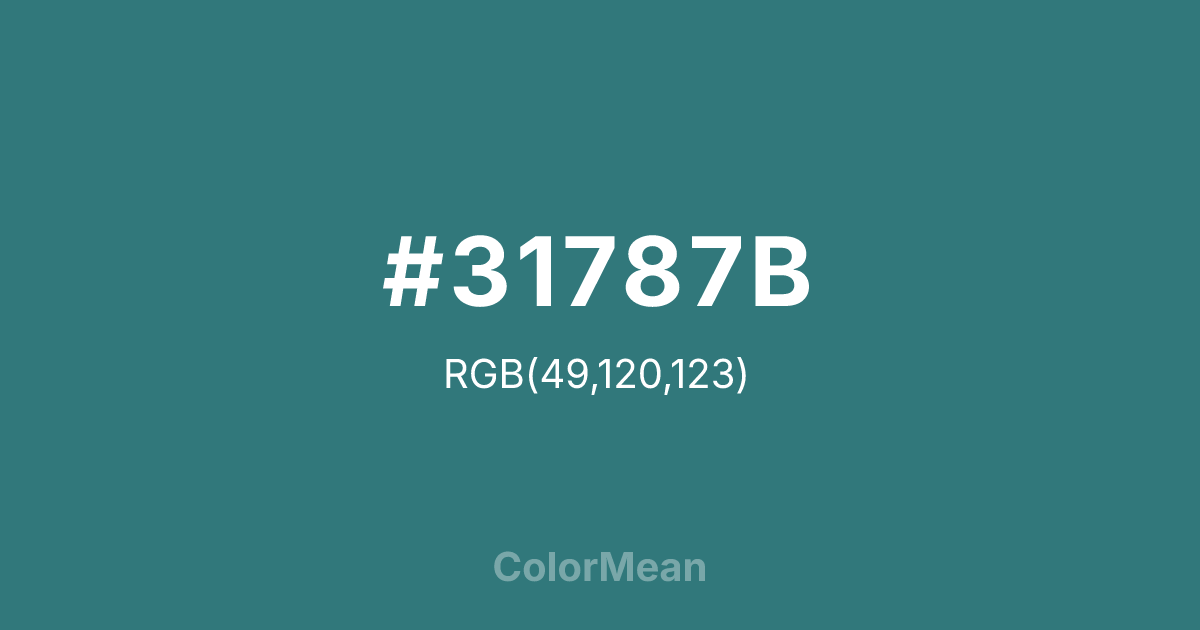 #31787B color swatch