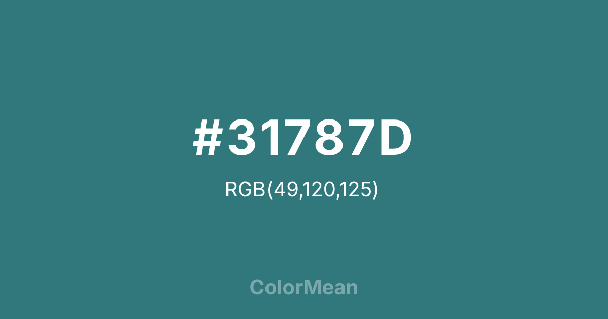 #31787D color swatch
