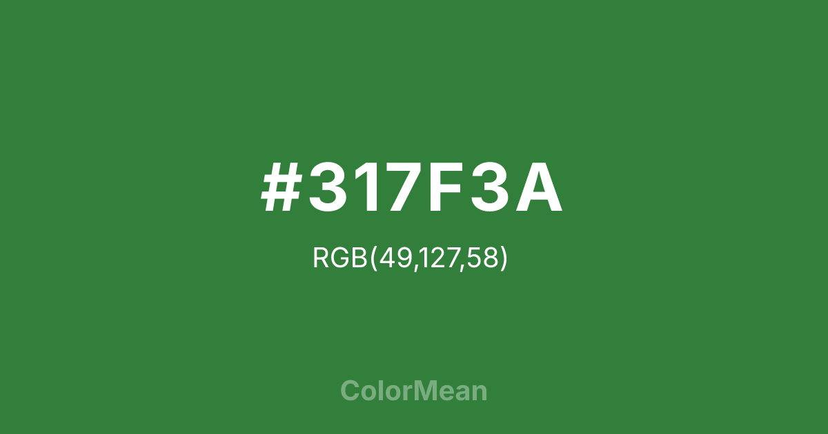 #317F3A color swatch