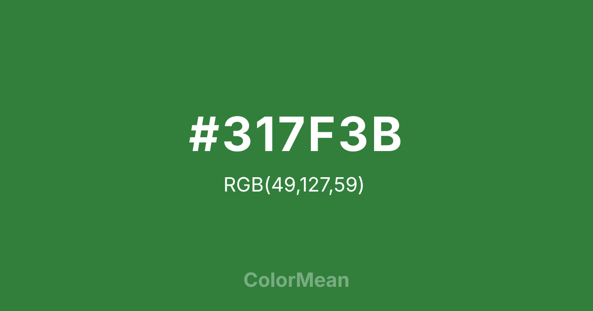 #317F3B color swatch