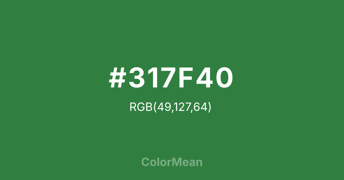 #317F40 color swatch