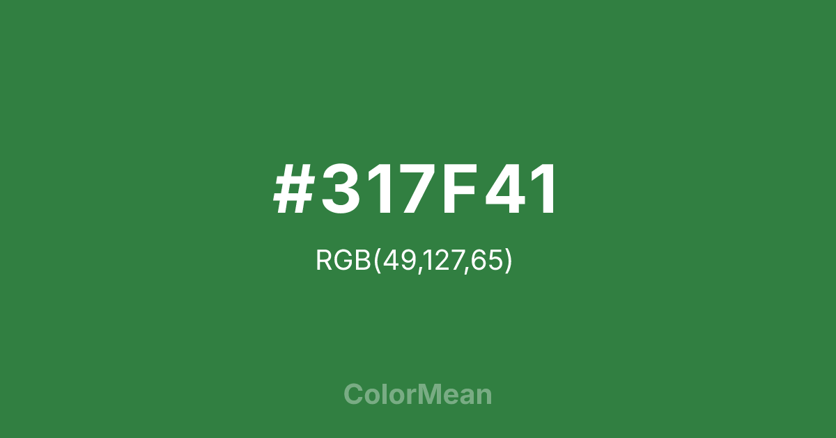 #317F41 color swatch