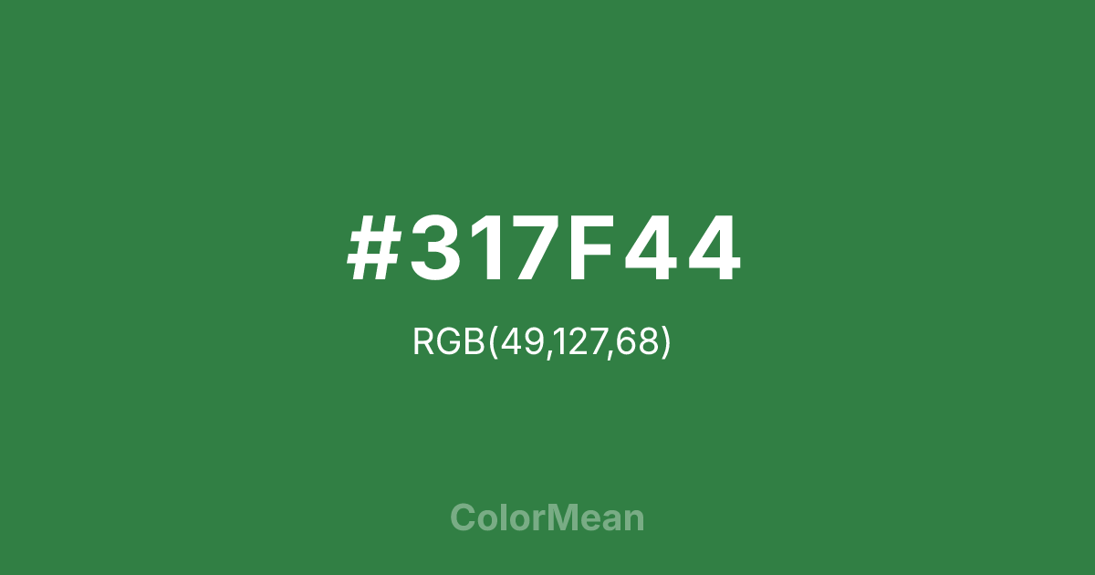 #317F44 color swatch
