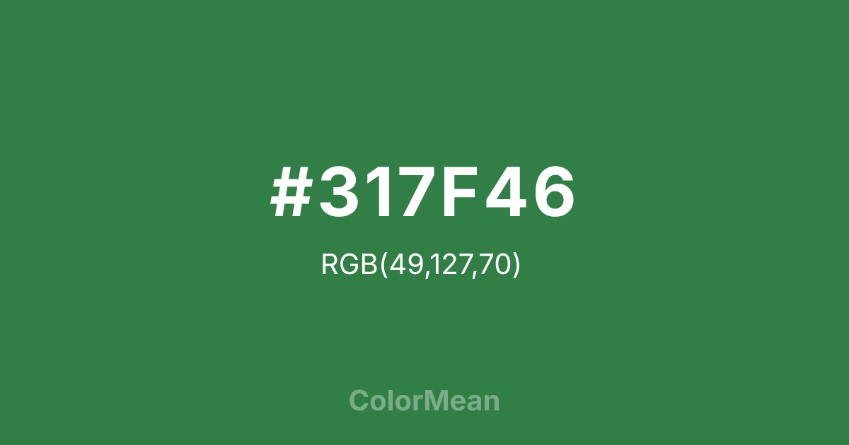 #317F46 color swatch