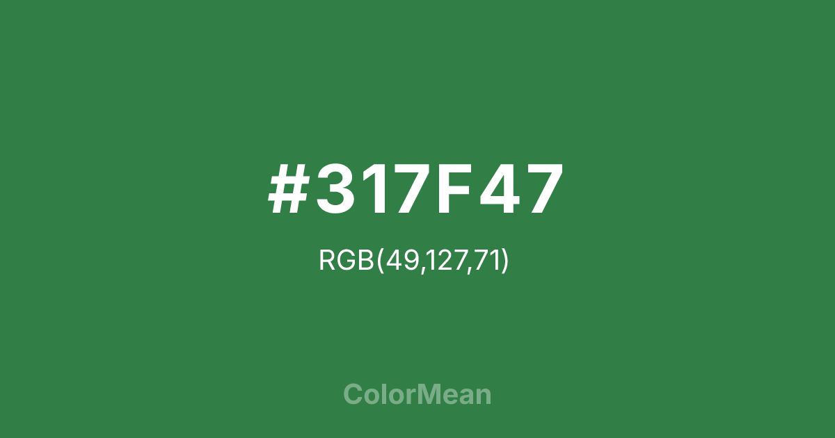 #317F47 color swatch