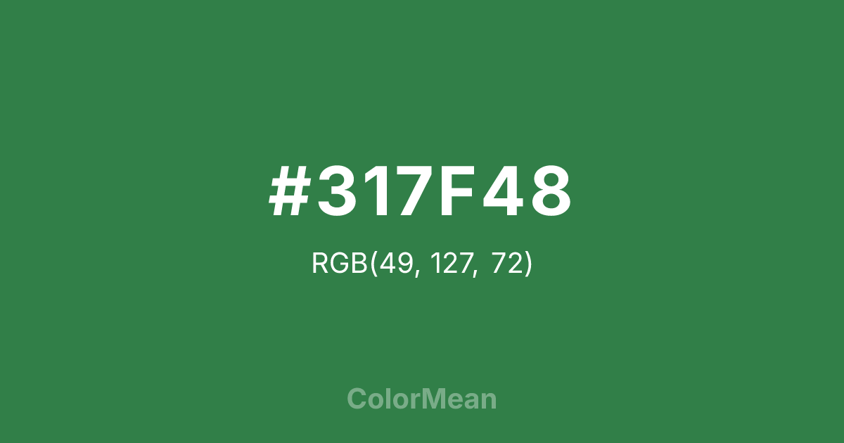 #317F48 color swatch