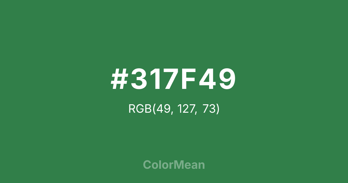#317F49 color swatch