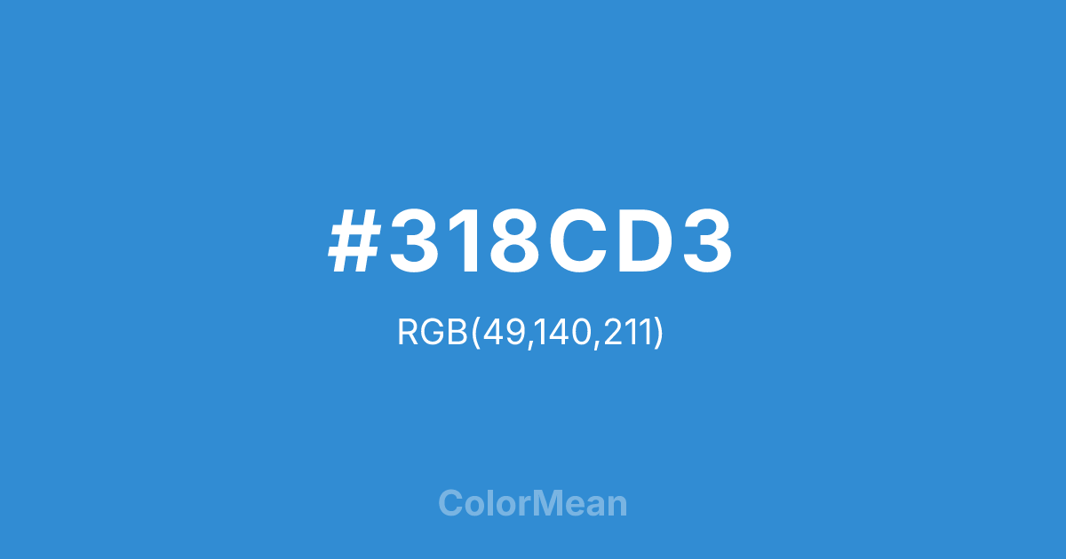 #318CD3 color swatch