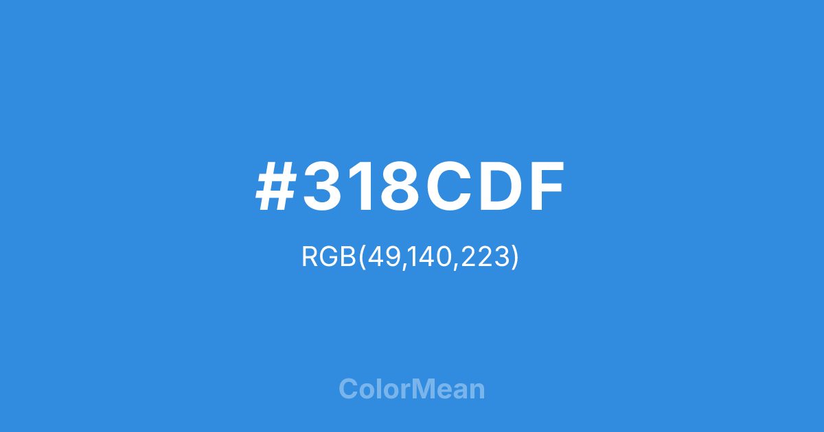 #318CDF color swatch