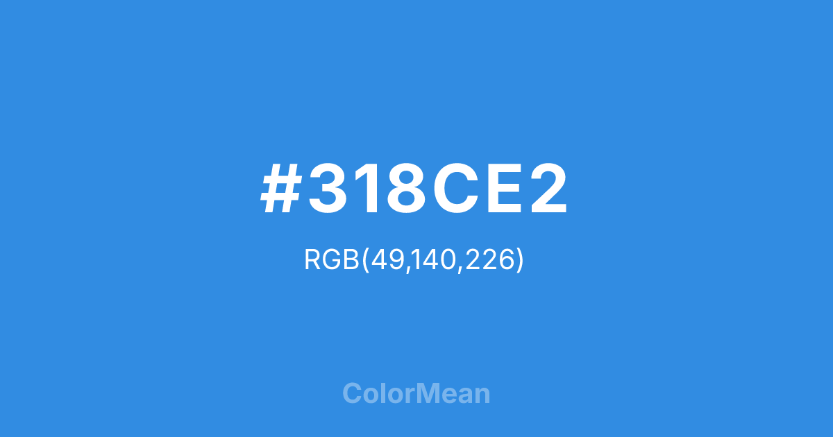 #318CE2 color swatch