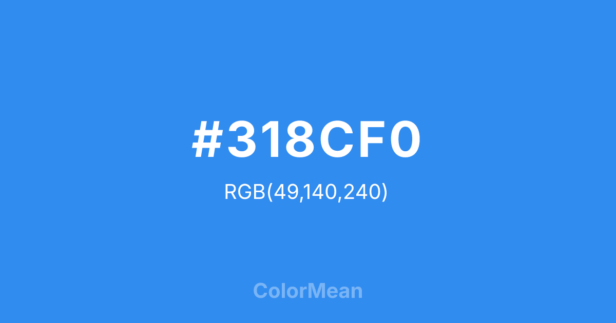 #318CF0 color swatch
