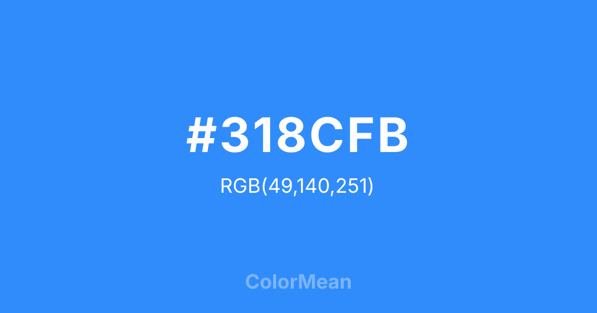 #318CFB color swatch