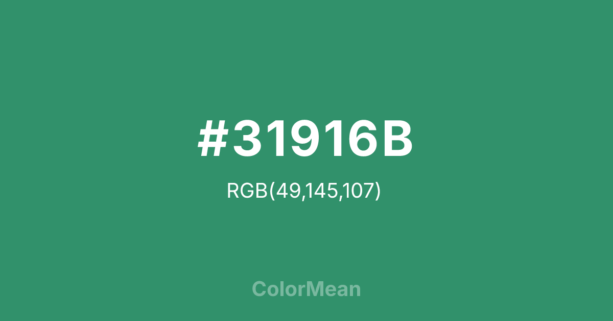 #31916B color swatch