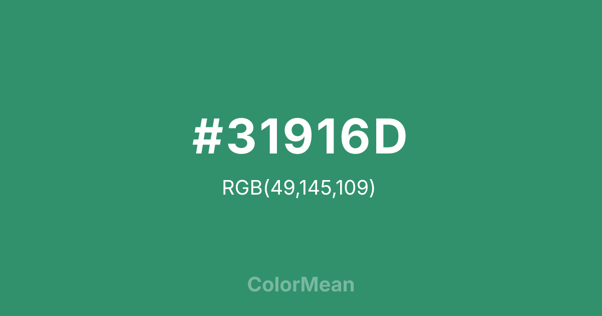 #31916D color swatch