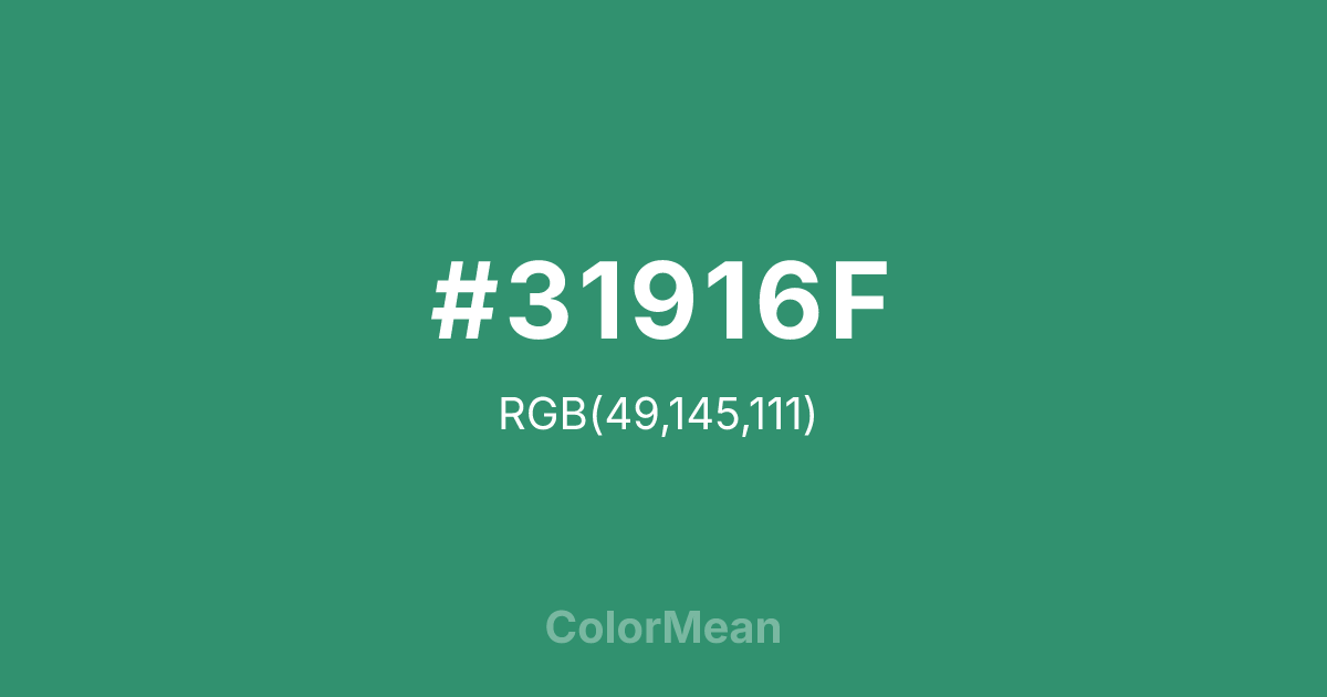 #31916F color swatch