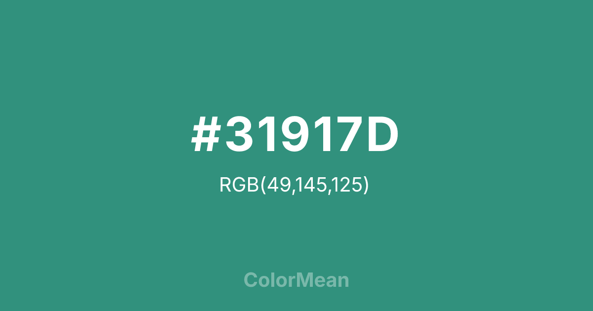 #31917D color swatch