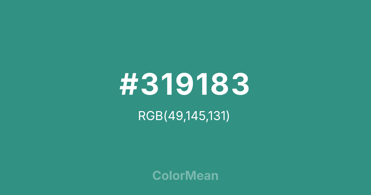 #319183 color swatch