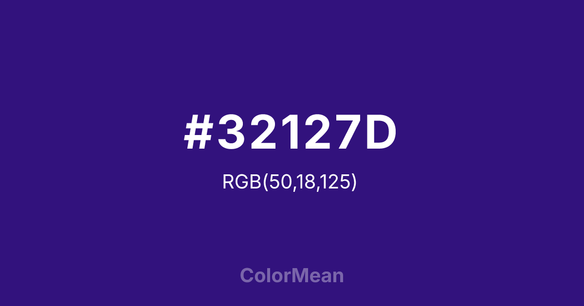 #32127D color swatch