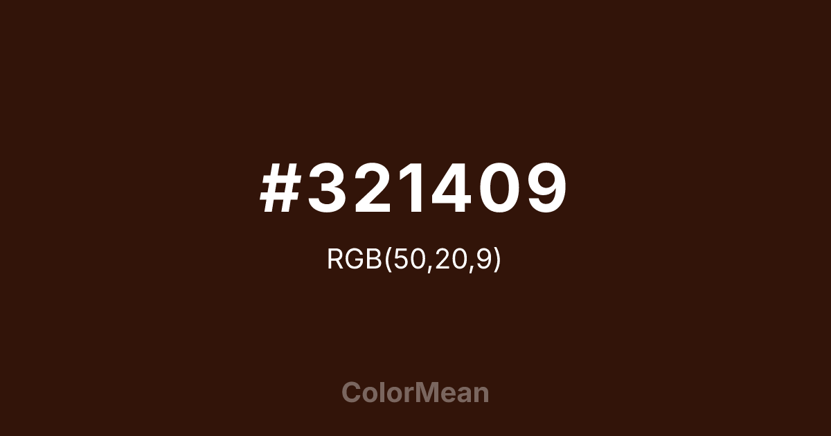 #321409 color swatch